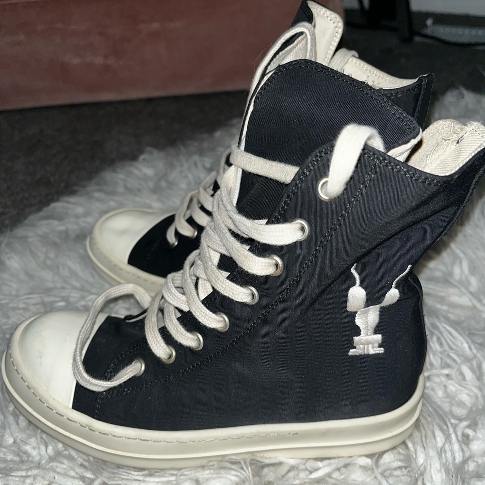 Rick Owens ramones DRKSHDW logo shoes with proof of authenticity